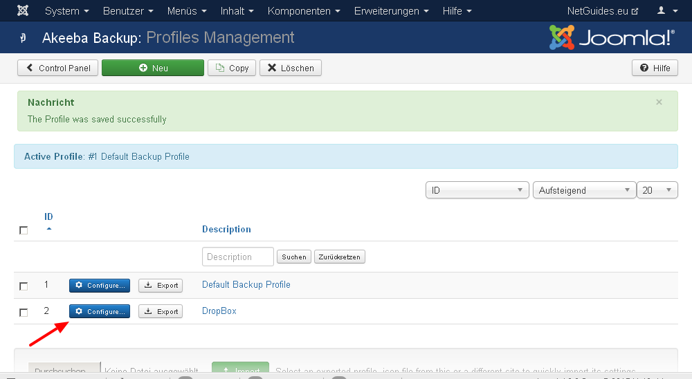 Akeeba Backup Profiles Management NetGuides.eu Administration02